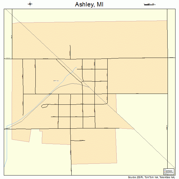 Ashley, MI street map