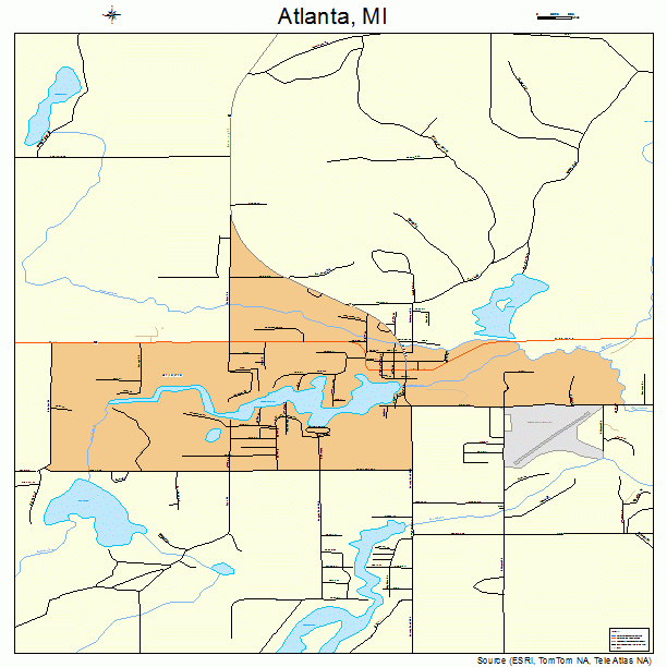 Atlanta, MI street map