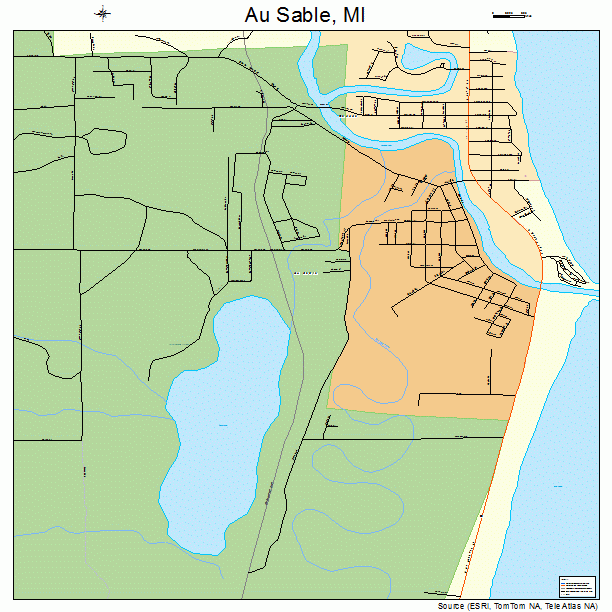 Au Sable, MI street map