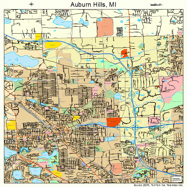 Auburn Hills, MI street map