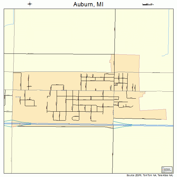 Auburn, MI street map