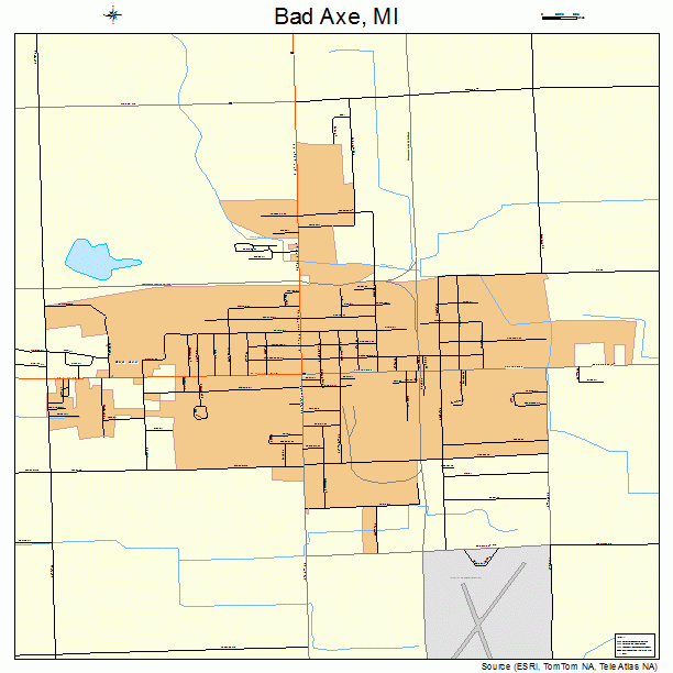 Bad Axe, MI street map