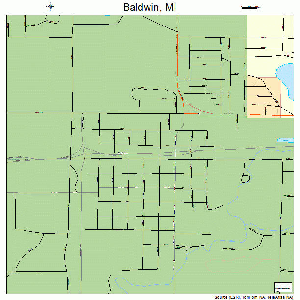 Baldwin, MI street map