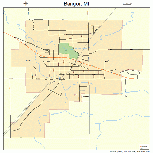 Bangor, MI street map