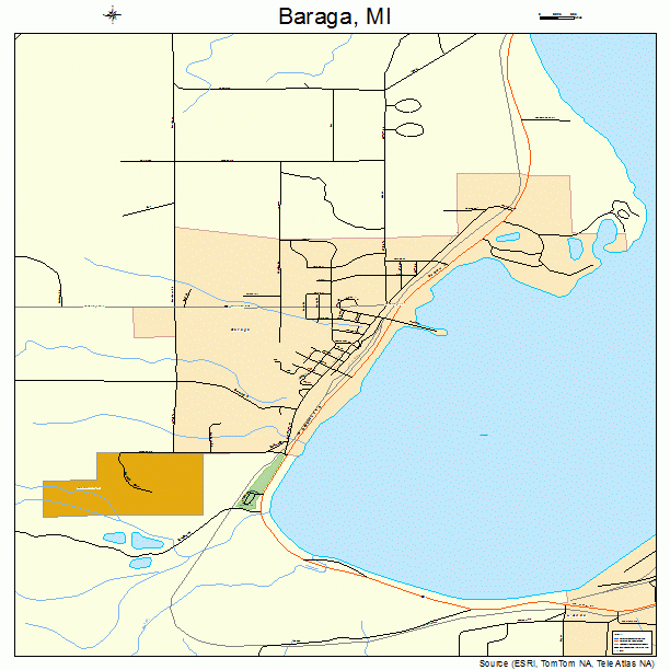 Baraga, MI street map