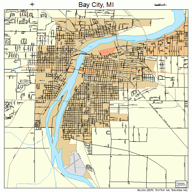 Bay City, MI street map
