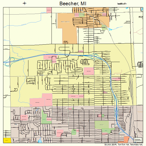 Beecher, MI street map