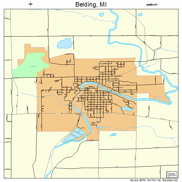 Belding, MI street map