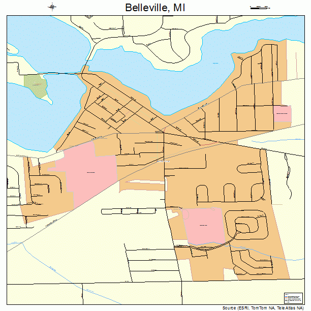 Belleville, MI street map