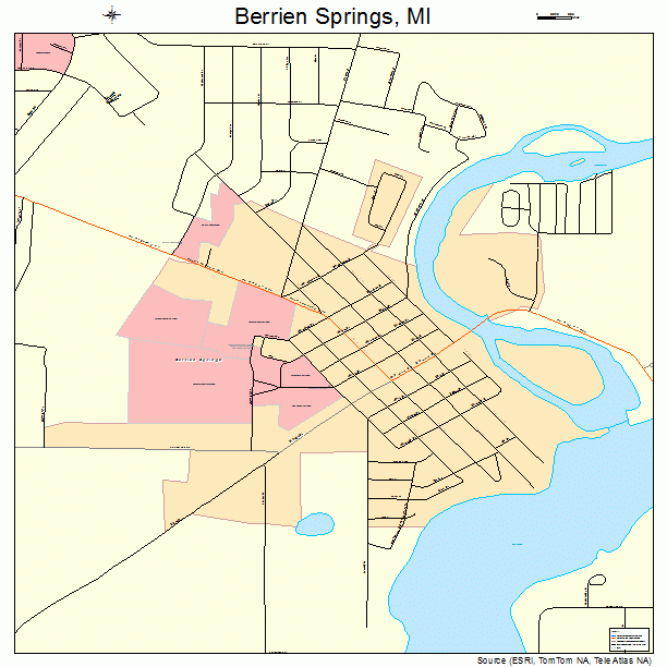 Berrien Springs, MI street map
