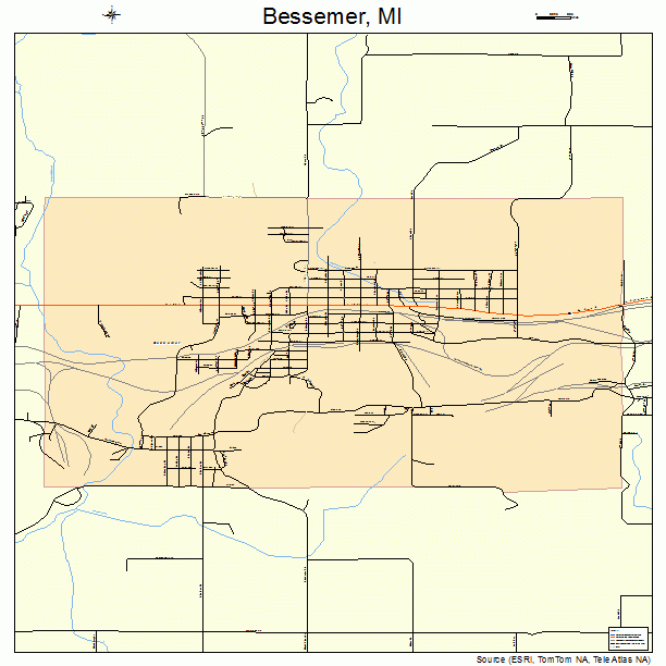 Bessemer, MI street map