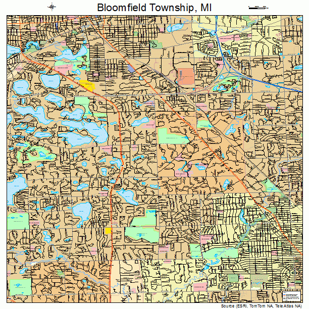 Bloomfield Township, MI street map