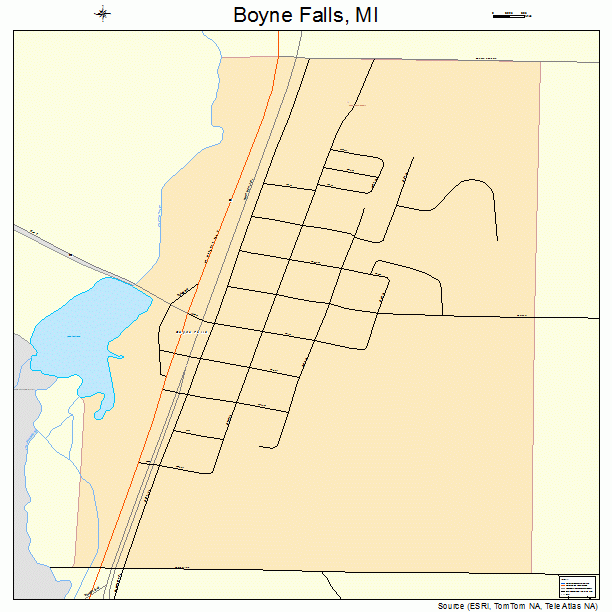 Boyne Falls, MI street map