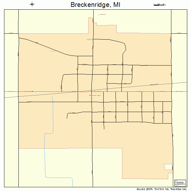 Breckenridge, MI street map