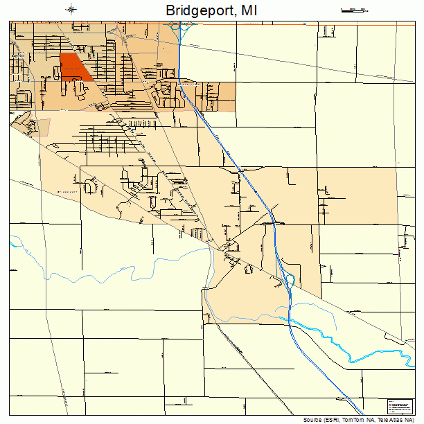 Bridgeport, MI street map