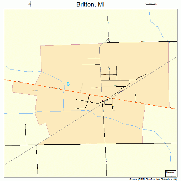 Britton, MI street map