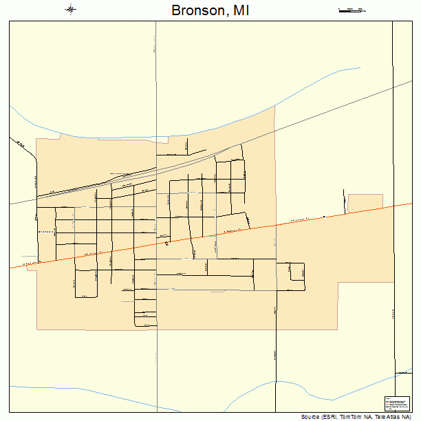 Bronson, MI street map