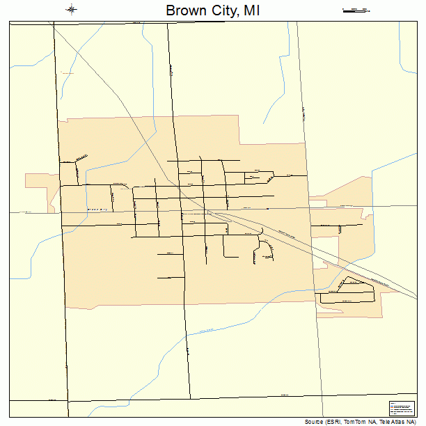 Brown City, MI street map