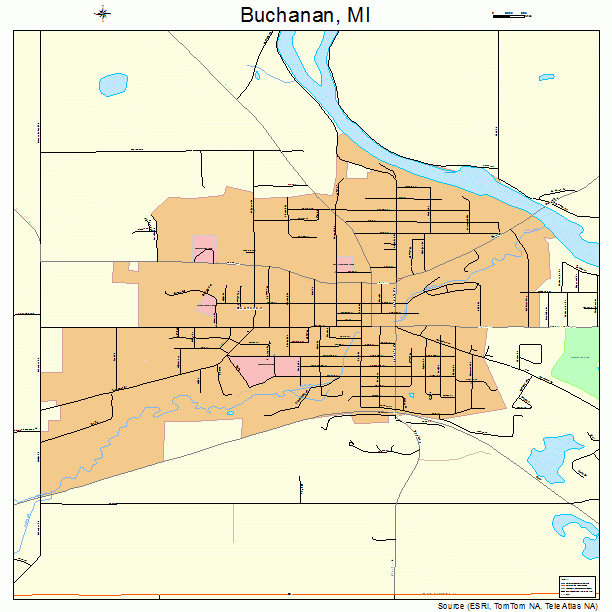 Buchanan, MI street map