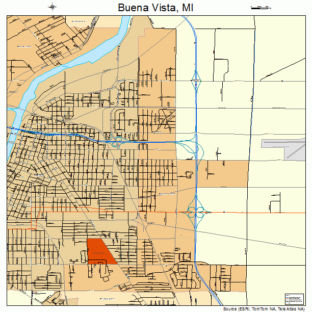 Buena Vista, MI street map