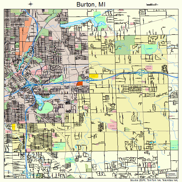 Burton, MI street map