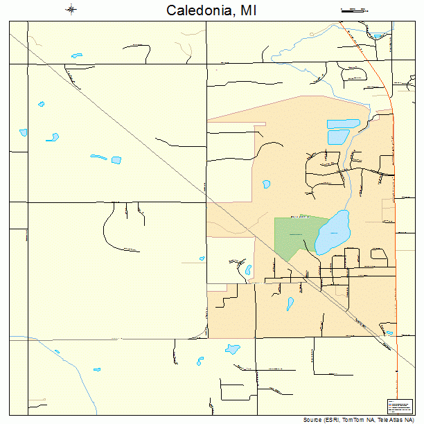 Caledonia, MI street map