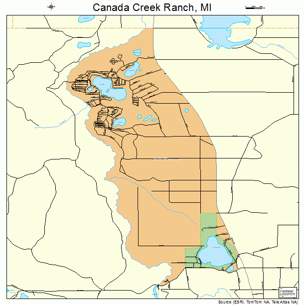 Canada Creek Ranch, MI street map