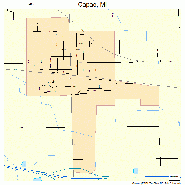 Capac, MI street map