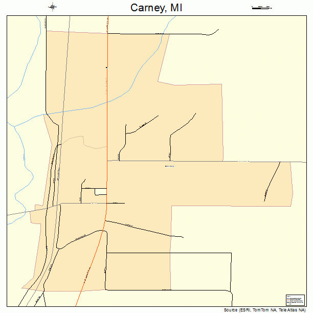 Carney, MI street map