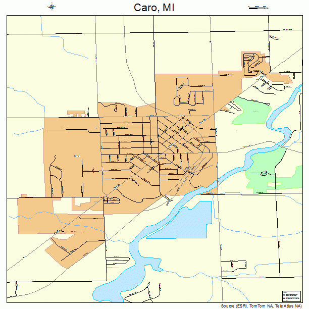 Caro, MI street map