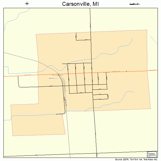 Carsonville, MI street map