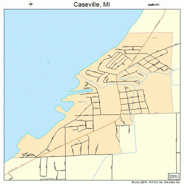 Caseville, MI street map