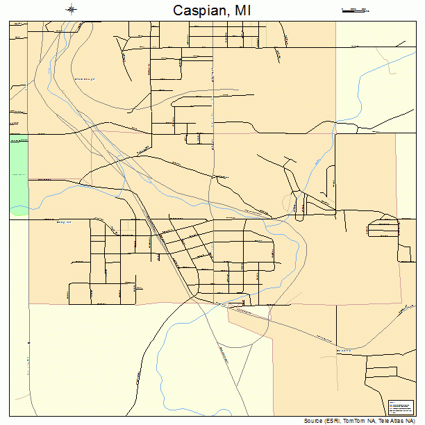 Caspian, MI street map