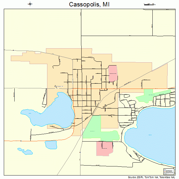 Cassopolis, MI street map