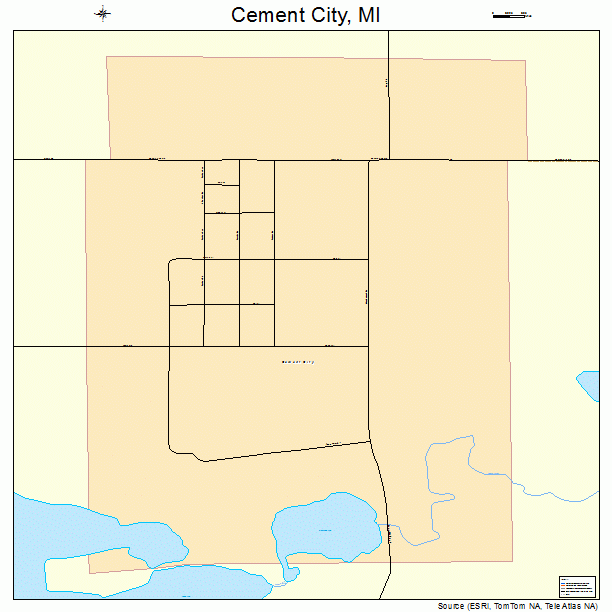 Cement City, MI street map