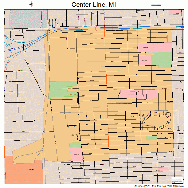 Center Line, MI street map