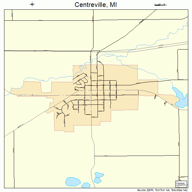 Centreville, MI street map