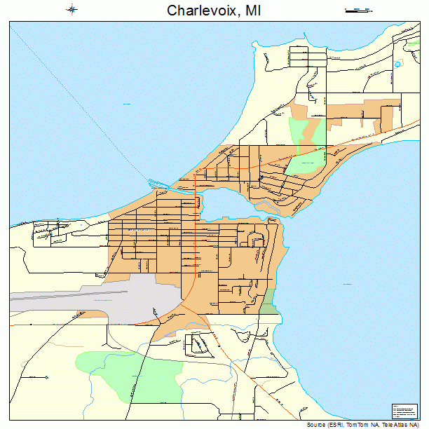 Charlevoix, MI street map