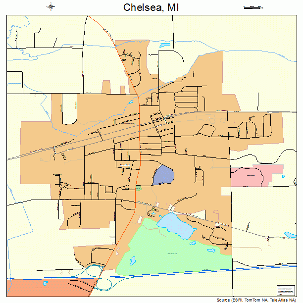 Chelsea, MI street map