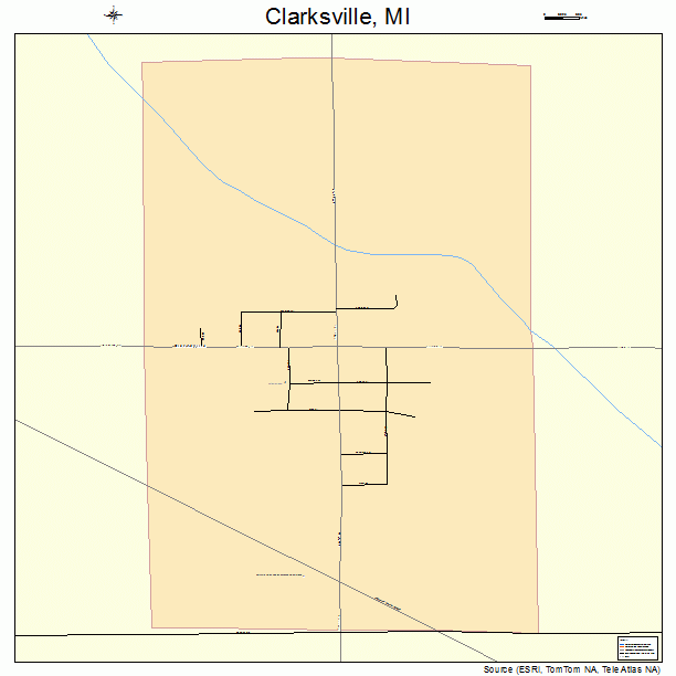 Clarksville, MI street map