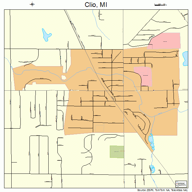 Clio, MI street map