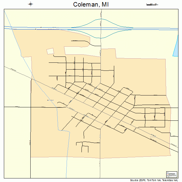 Coleman, MI street map