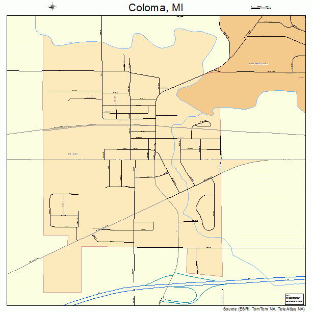 Coloma, MI street map