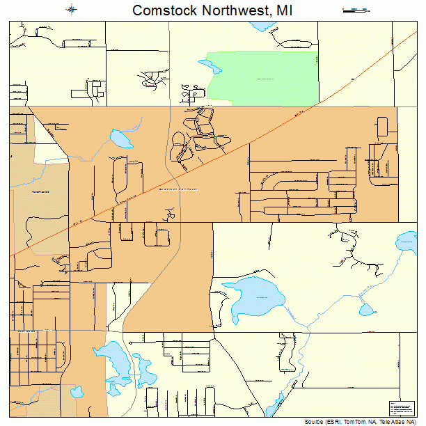 Comstock Northwest, MI street map