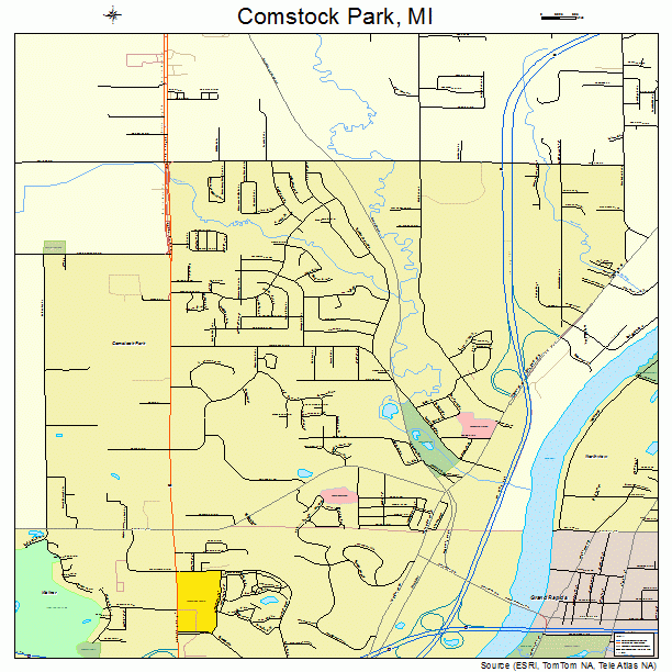 Comstock Park, MI street map