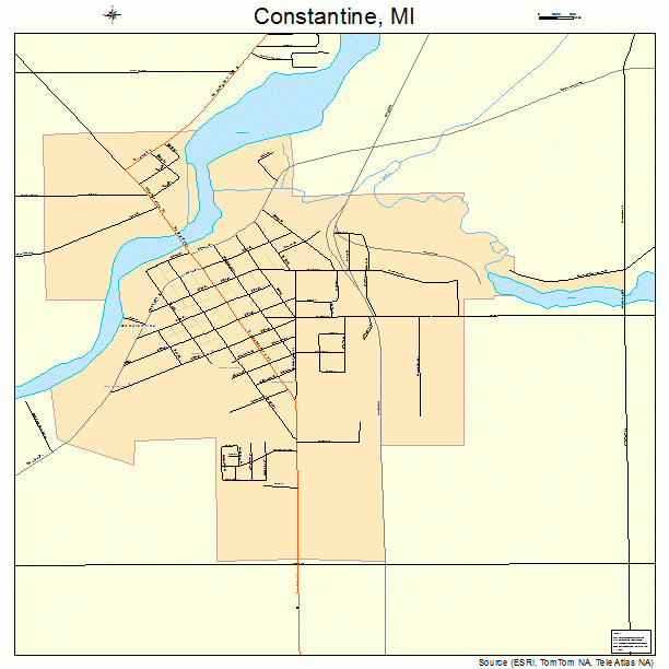 Constantine, MI street map