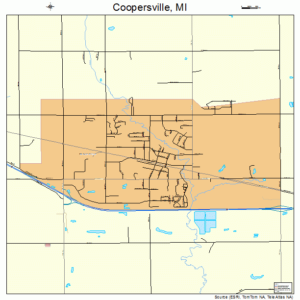 Coopersville, MI street map