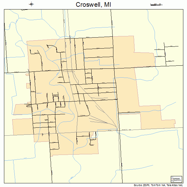 Croswell, MI street map
