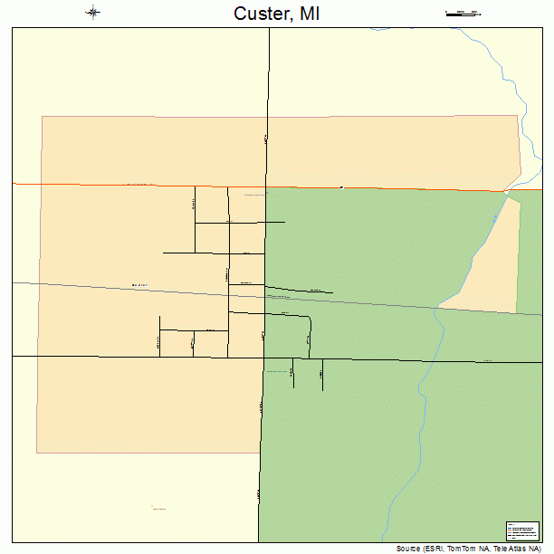 Custer, MI street map