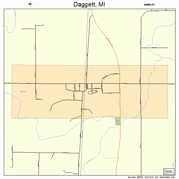 Daggett, MI street map